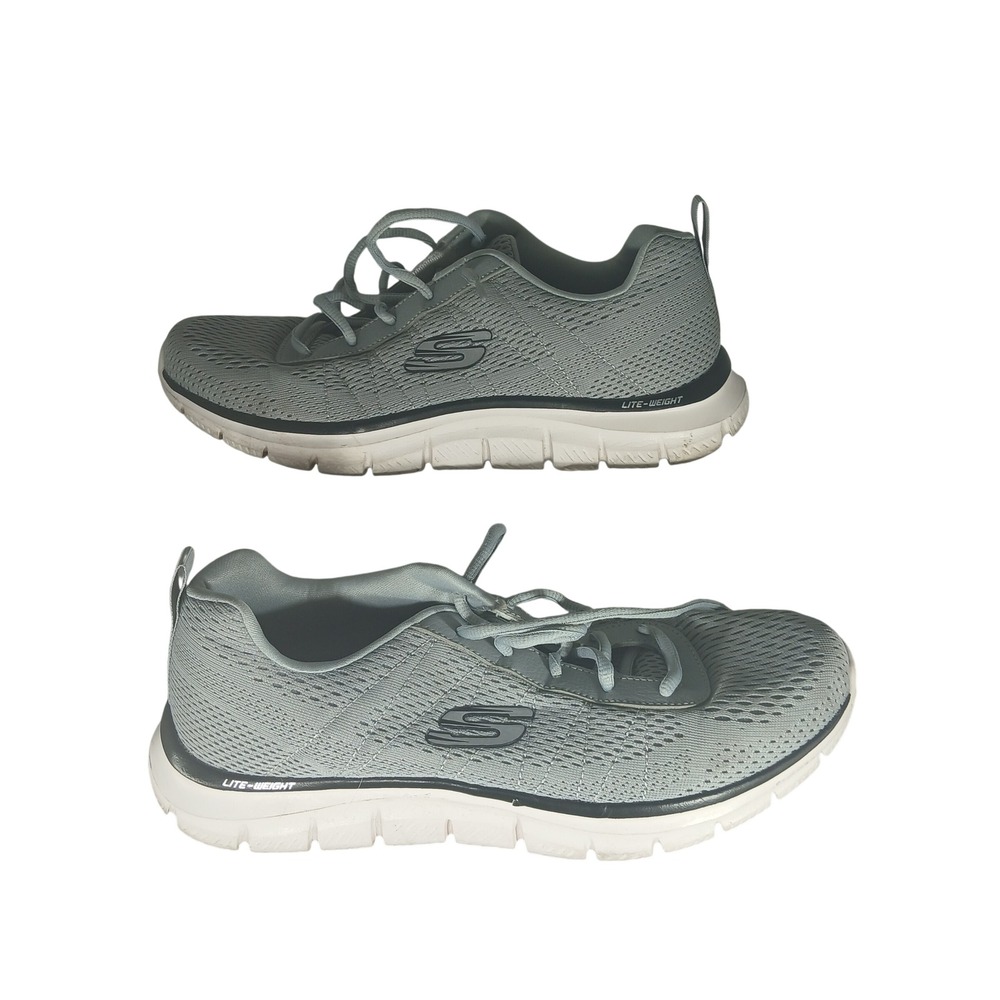 Skechers Summits Louvin Sneakers 10.5‎ Grey Black Lite-Weight Memory Foam 232081